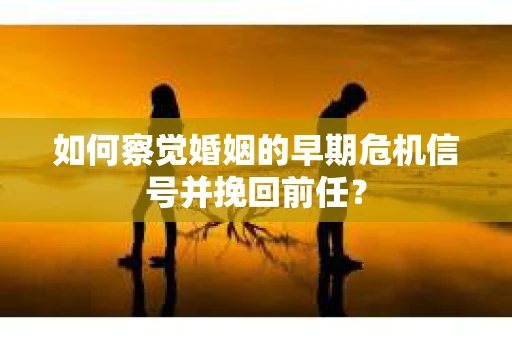 如何察觉婚姻的早期危机信号并挽回前任？