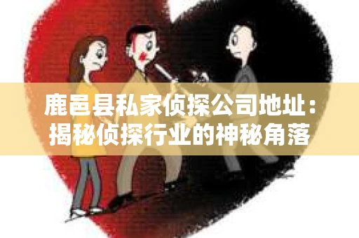 鹿邑县私家侦探公司地址：揭秘侦探行业的神秘角落