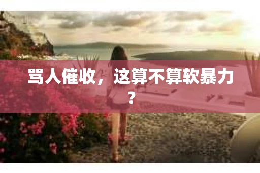 骂人催收，这算不算软暴力？