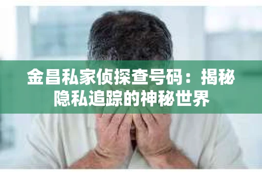 金昌私家侦探查号码：揭秘隐私追踪的神秘世界